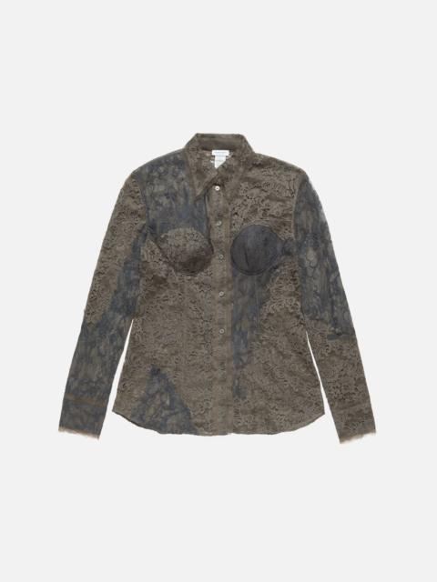 Acne Studios Lace corset blouse - Anthracite grey