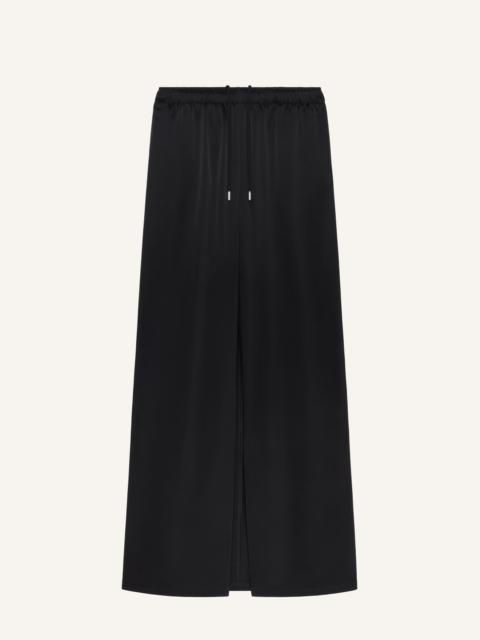 courrèges SATIN WIDE TRAIN PANTS