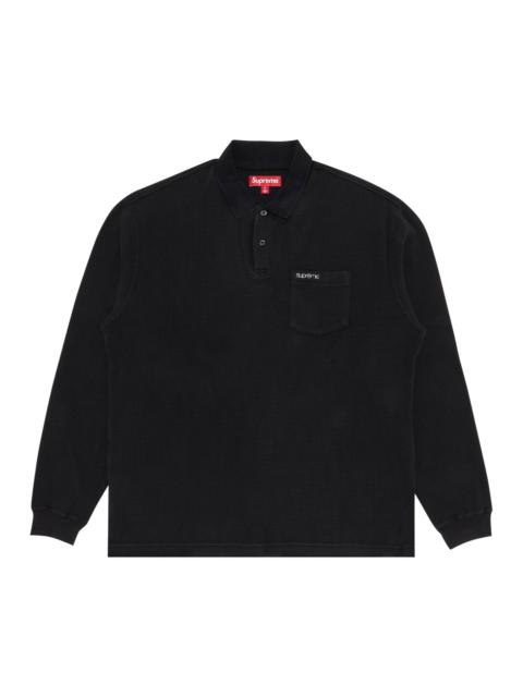 Supreme Thermal Long-Sleeve Polo 'Black'