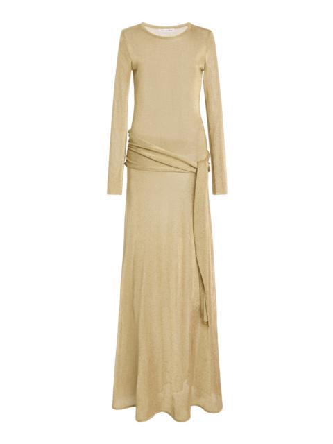 Oscar de la Renta Metallic Knit Gown