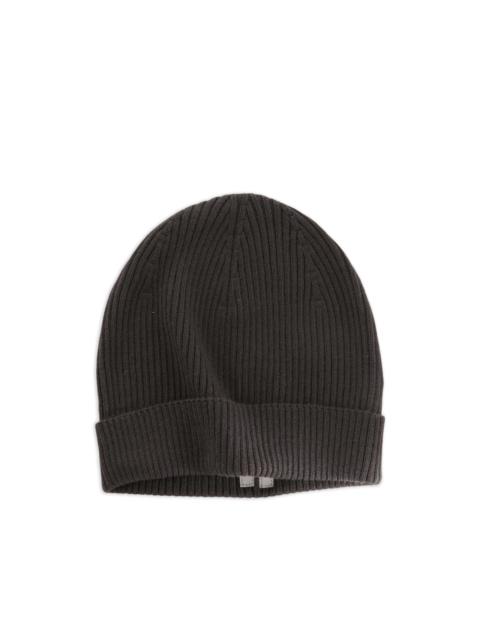 Rick Owens ribbed-knit cashmere beanie hat