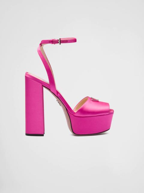 Prada High-heeled satin sandals