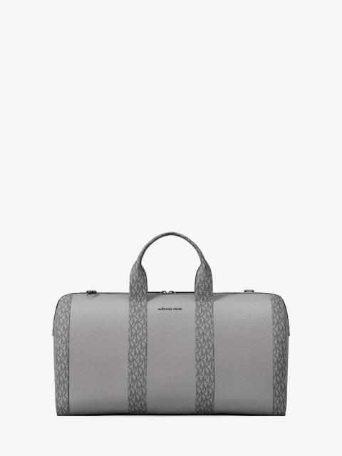 MICHAEL KORS Cooper Pebbled Leather and Signature Logo Duffel Bag