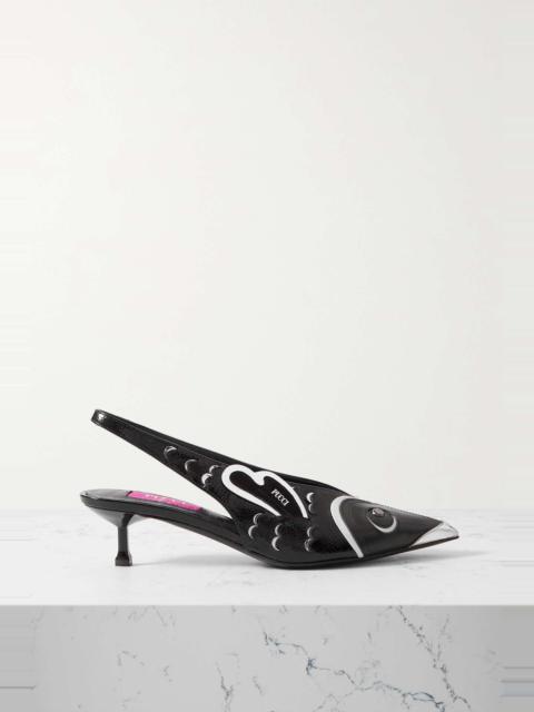 PUCCI Studded leather slingback pumps