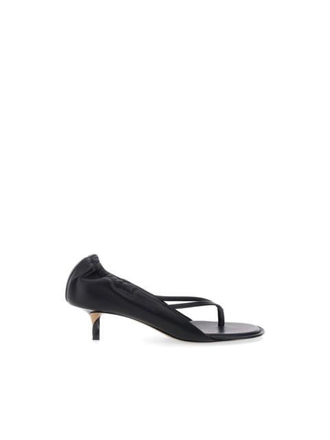 JACQUEMUS gathered leather sandals