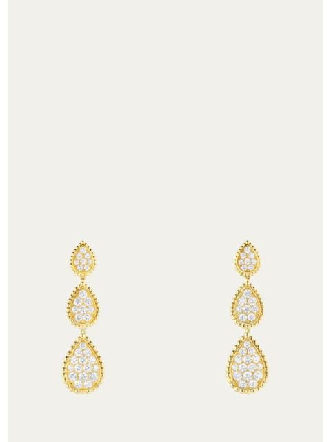 Boucheron Serpent Boheme 18K Yellow Gold Multi Motifs Pendant Earrings