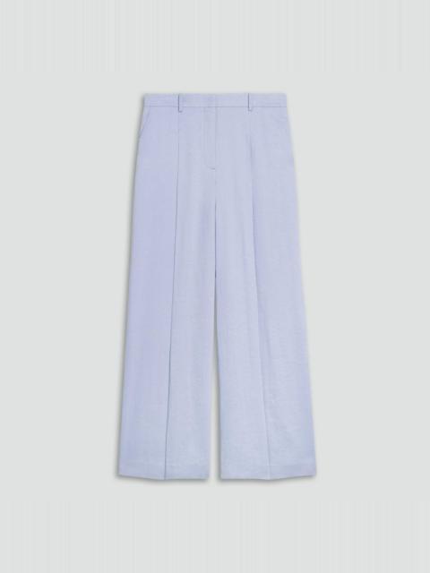 Theory Pleated Wide-Leg Pant in Linen-Viscose