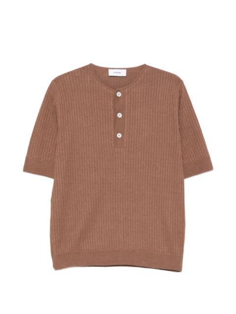 LARDINI ribbed button shirt