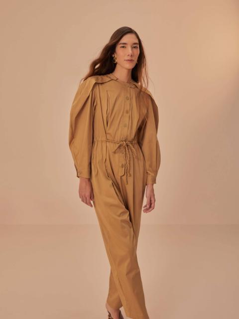 FARM RIO Brown Raglan Sleeve Jumpsuit