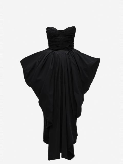 MAGDA BUTRYM Fan corset midi dress in black