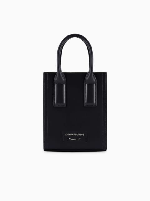 EMPORIO ARMANI Mini bag with shoulder strap in a brushed finish