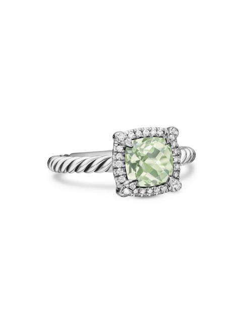 DAVID YURMAN Women's Petite Chatelaine Pavé Bezel Ring with Diamonds - Prasiolite