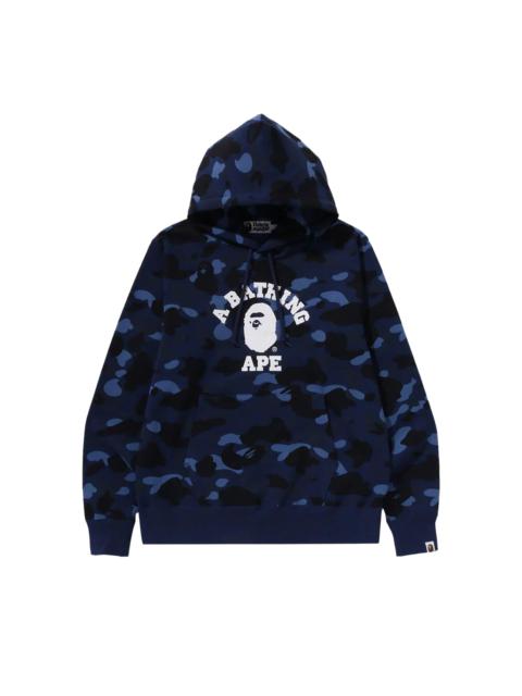 BAPE Color Camo College Pullover Hoodie 'Navy'