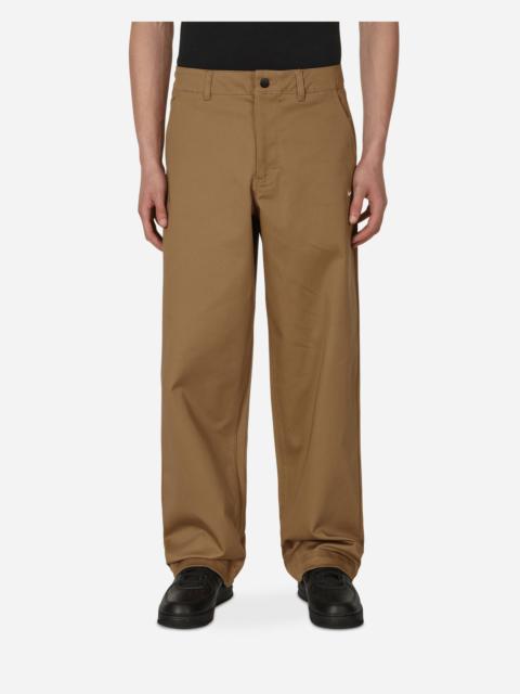 Unlined Cotton Chino Pants Brown