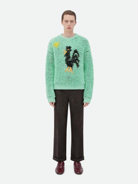 Bottega Veneta Graphic Animal Jacquard Wool Jumper