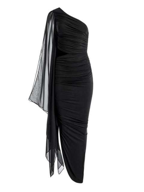 Alice + Olivia LOURDES ASYMMETRICAL CUTOUT MAXI DRESS