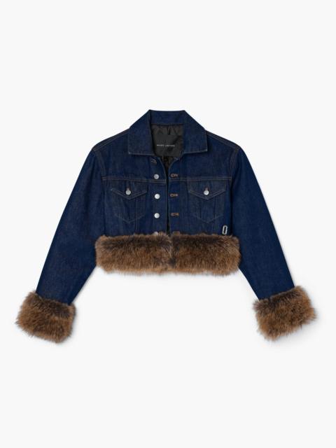 Marc Jacobs FAUX FUR SHRUNKEN TRUCKER