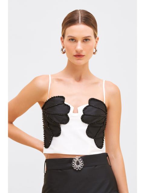 PatBO TAFFETA BLOOM TOP