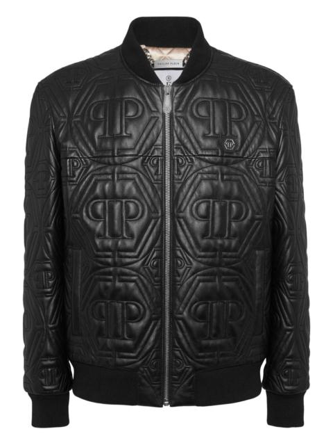 PHILIPP PLEIN embossed bomber jacket