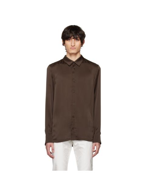 Kanghyuk Brown Semi-Sheer Shirt