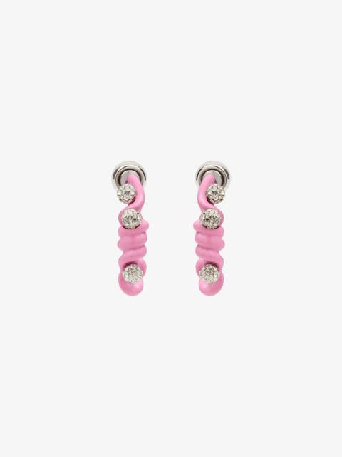 Givenchy TWISTED EARRINGS IN METAL, ENAMEL AND CRYSTALS