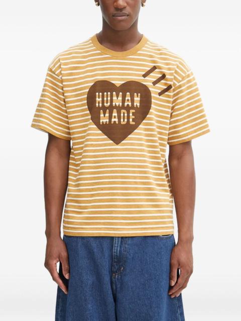Human Made striped heart graphic T-shirt