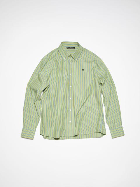 Acne Studios Stipe button-up shirt - Bright Green/Dark Green
