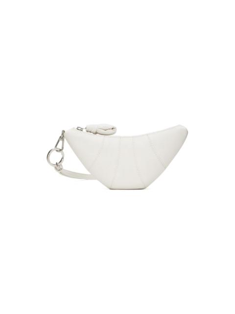Lemaire White Croissant Coin Pouch