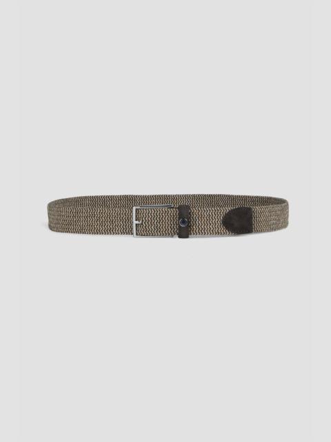 Paul & Shark ELASTIC BELT WITH MICRO-WEAVE AND LEATHER TRIMS