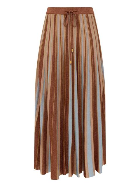 Zimmermann ECHO METALLIC STRIPE SKIRT