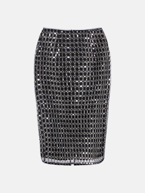 ROTATE Embellished midi skirt