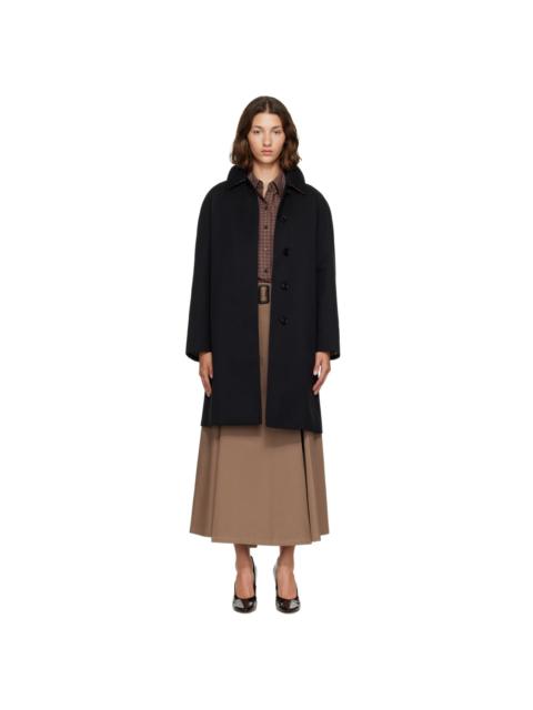Burberry Black Cotton Gabardine Trench Coat