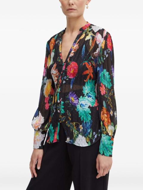GUESS USA floral-pattern long-sleeve blouse