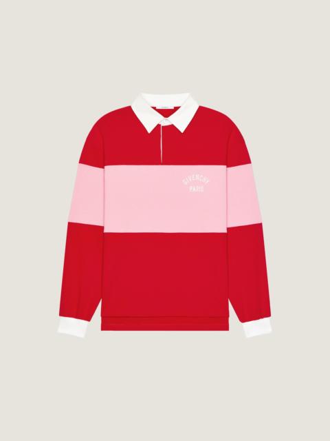 Givenchy BICOLOR POLO IN COTTON WITH GIVENCHY PARIS EMBROIDERY