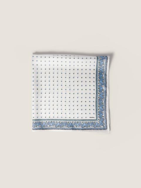 Miu Miu Printed twill scarf