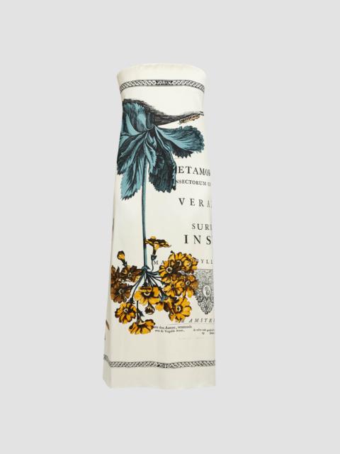 Erdem FLORAL PRINT DUCHESS SLEEVELESS MIDI DRESS
