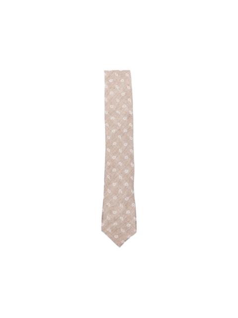 ZEGNA paisley-print slub-texture tie