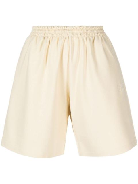 MM6 Maison Margiela embroidered-logo knee-length jersey shorts