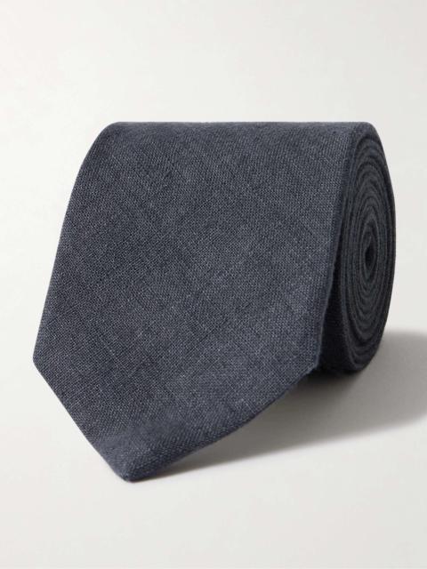 Oliver Spencer 8cm Bleeker Striped Linen Tie