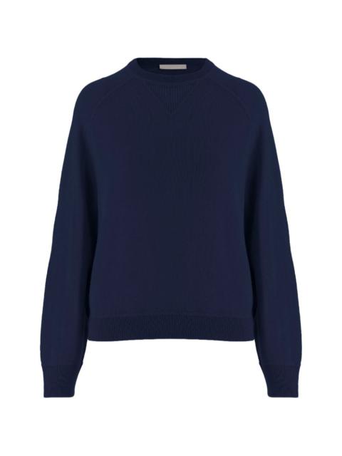 Allude crew-neck ribbed sweater