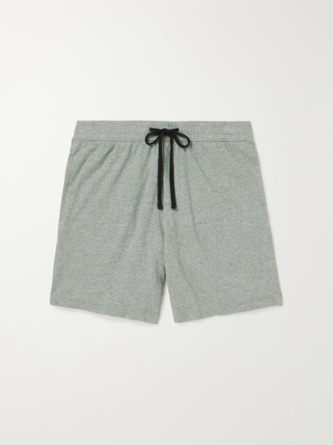 JAMES PERSE Straight-Leg Garment-Dyed Cotton-Jersey Drawstring Shorts
