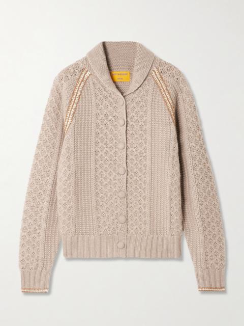 GUEST IN RESIDENCE Marlowe Cable-knit Wool And Cashmere-blend Cardigan