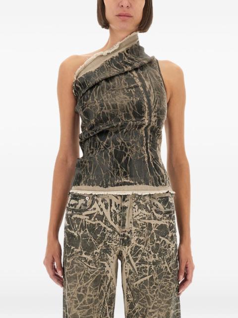Rick Owens DRKSHDW Athena one-shoulder top