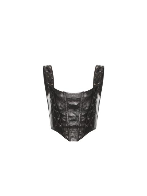 PATENT LEATHER BUSTIER
