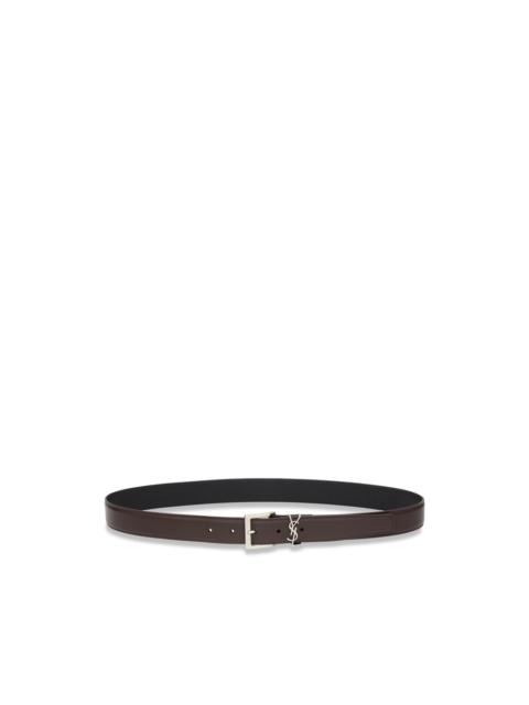 SAINT LAURENT logo buckle belt