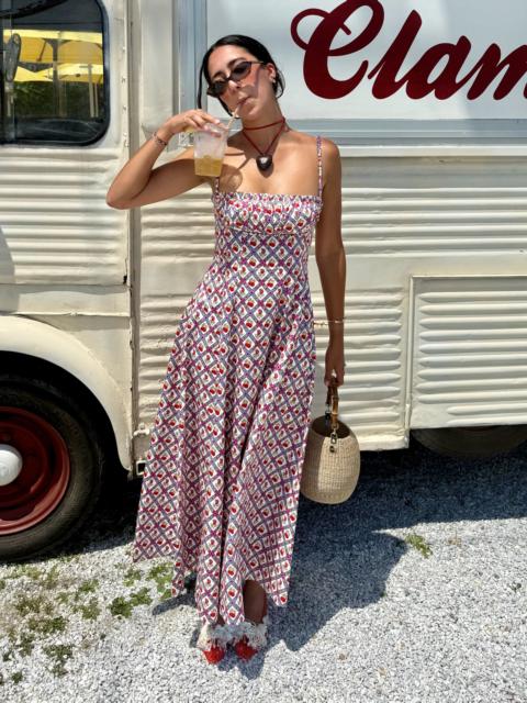 Hill House Home The Maisie Dress - Diamond Cherries Cherry Red