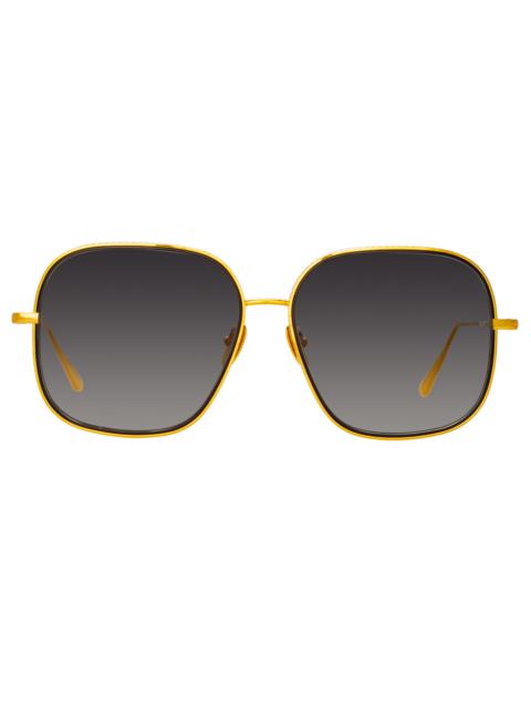 JULIANA OVERSIZED SUNGLASSES IN YELLOW GOLD