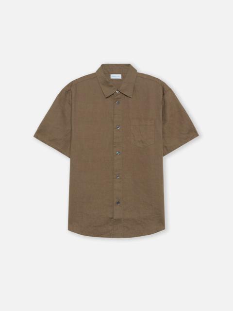 LINEN SS CLOAK BUTTON UP