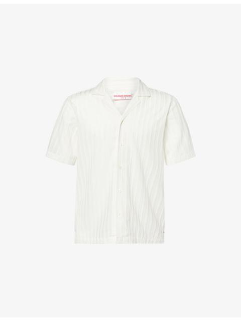 ORLEBAR BROWN Maitan Textured-Pattern Woven Shirt