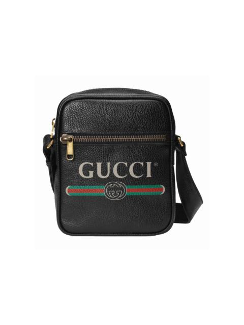 GUCCI Gucci Print Messenger Bag Vintage Logo Black
